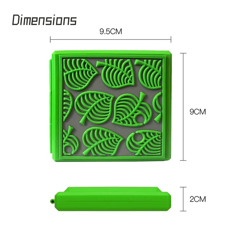 doepeBAE Switch Game Card Case - Portable Hard Shell Storage with 12 Card Slots (L Green) - Image 2